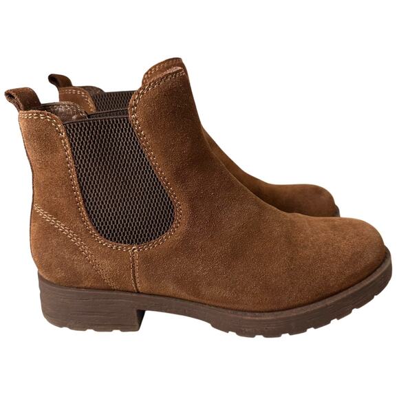 Bjorndal Brenna Chelsea Boots Brown Suede Booties Pull On Women’s Sz. 7 Comfort - Picture 9 of 16